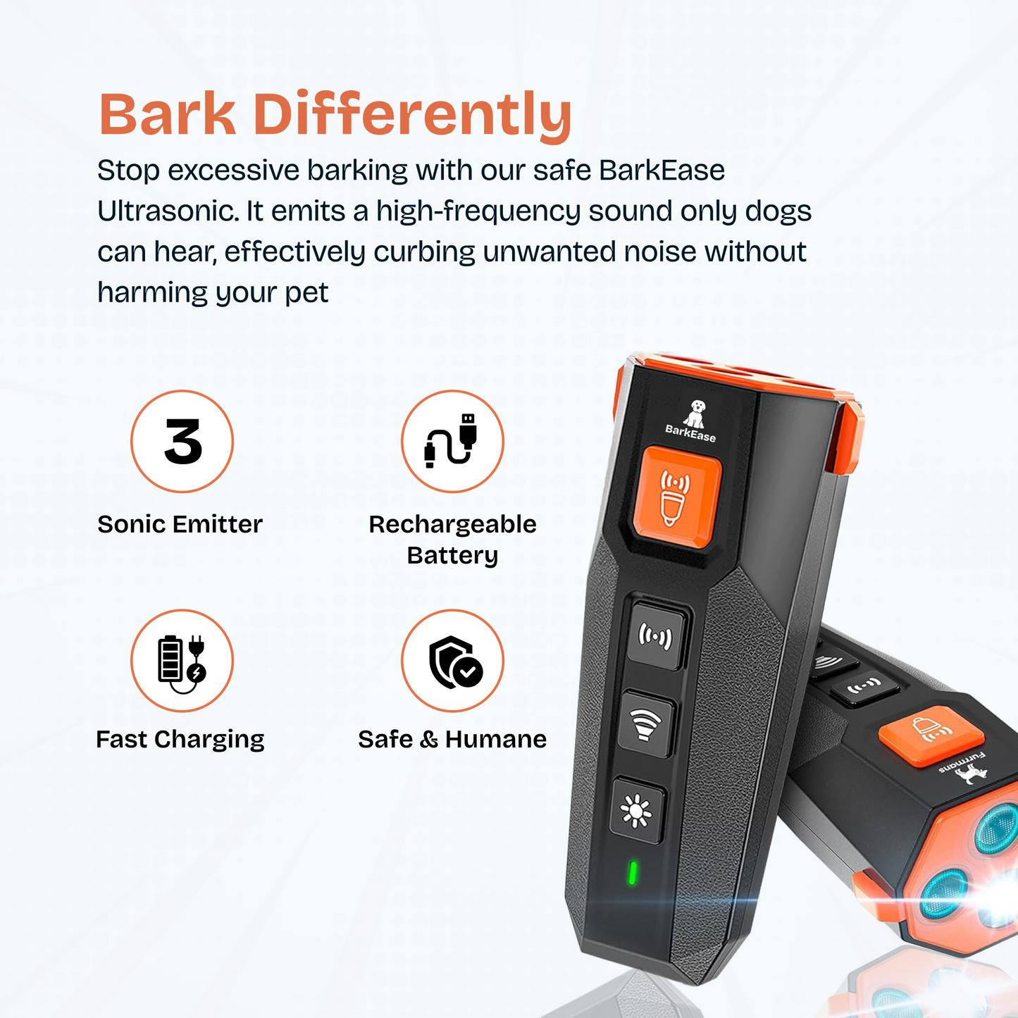 BarkEase™ - Ultrasonic Dog Bark Control Device (50% OFF)