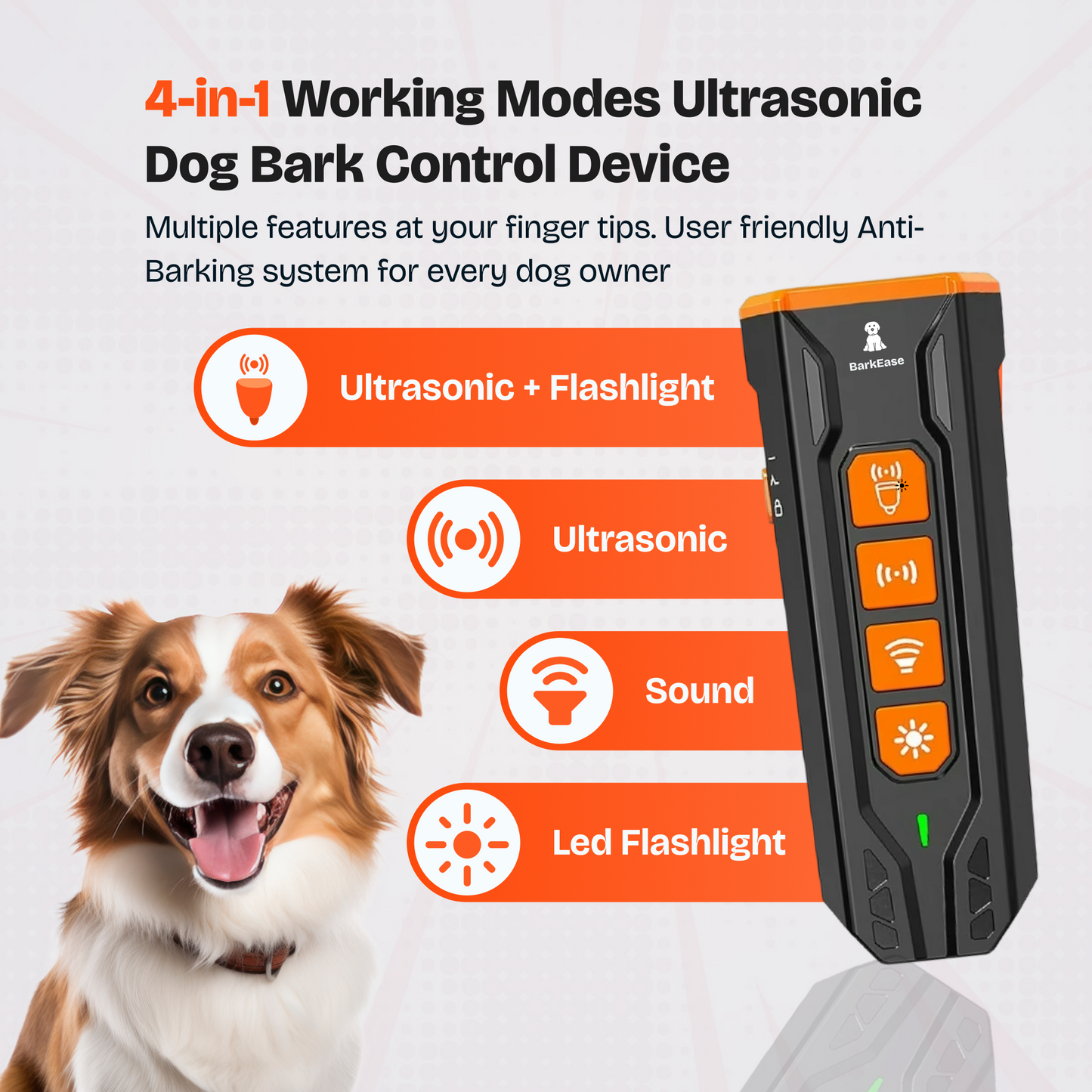 BarkEase™ - Ultrasonic Dog Bark Control Device (50% OFF)
