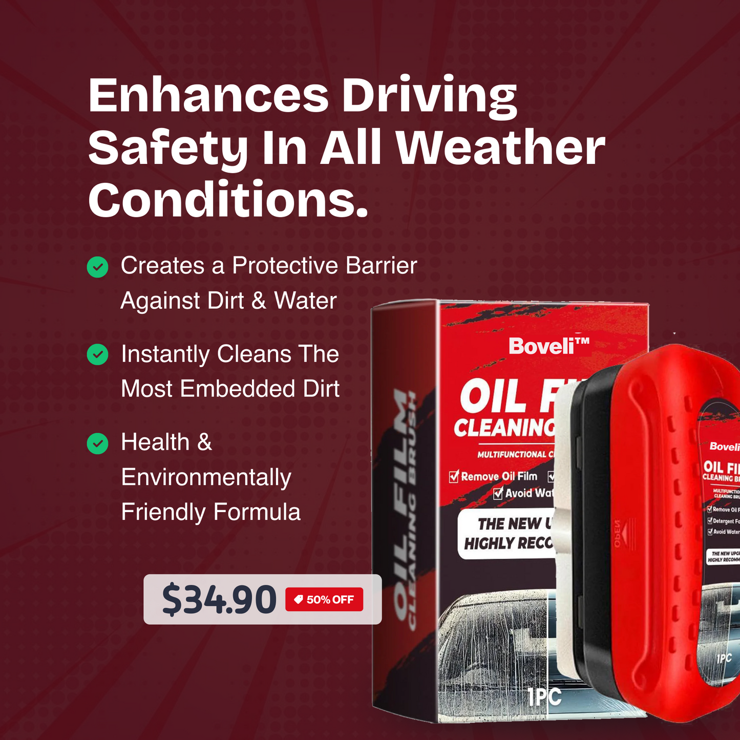 Boveli™ - Ultimate Windshield Cleaner (50% OFF)