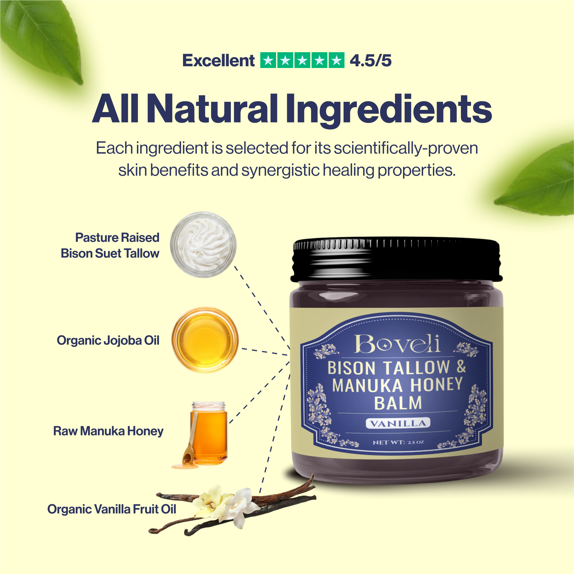 Boveli Bison Tallow & Manuka Honey Balm (50% OFF)