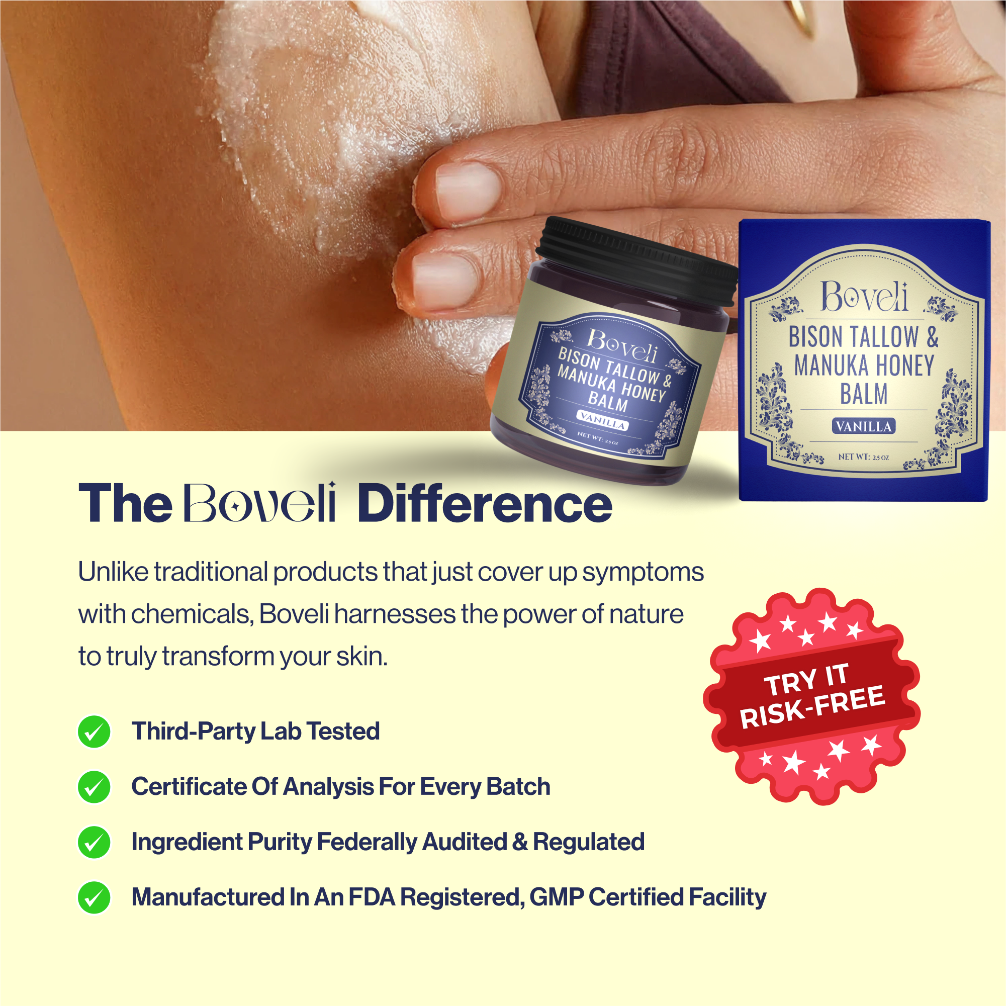 Boveli Bison Tallow & Manuka Honey Balm (50% OFF)