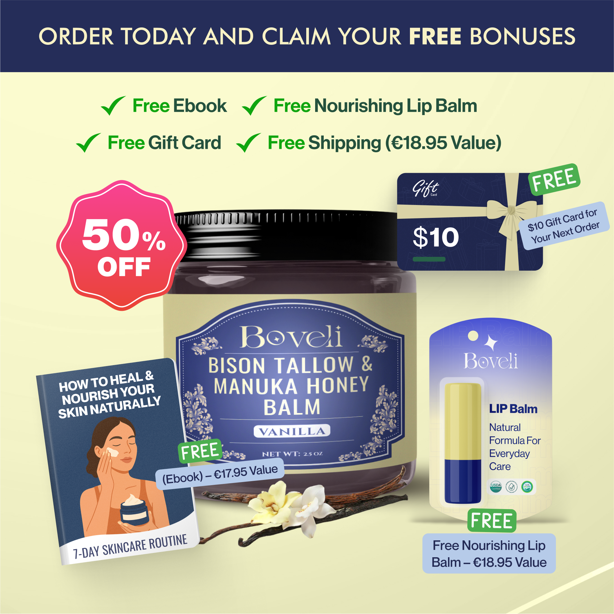 Boveli Bison Tallow & Manuka Honey Balm (50% OFF)