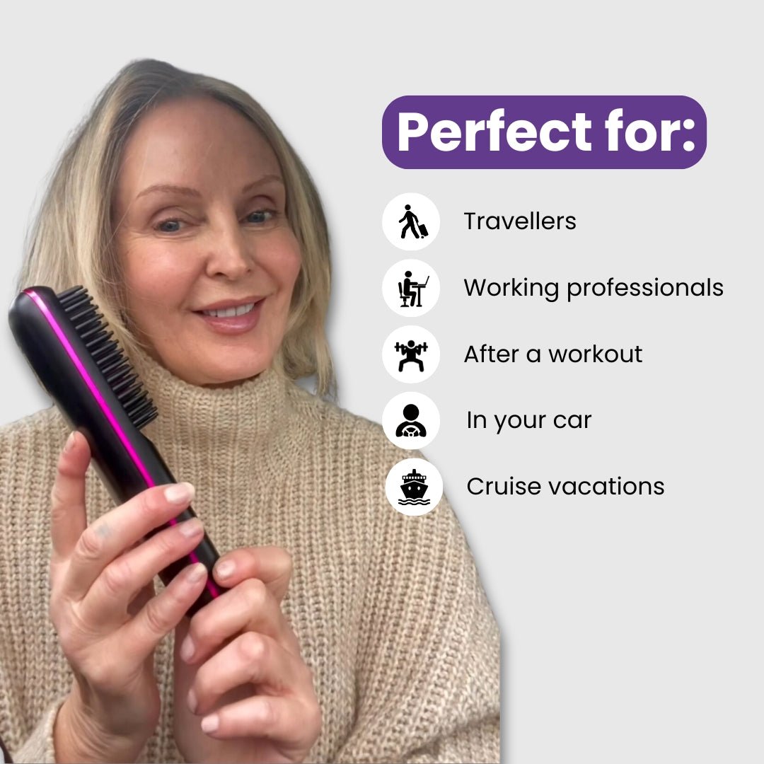 Numoya - Portable Straightener Brush (50% OFF)