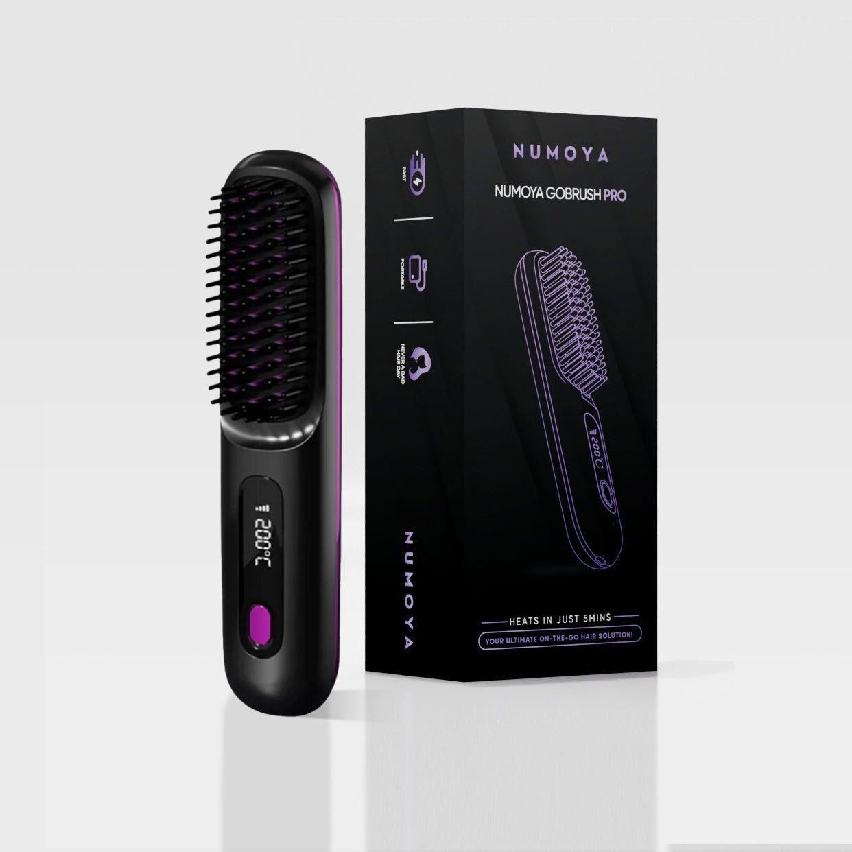 Numoya - Portable Straightener Brush (50% OFF)